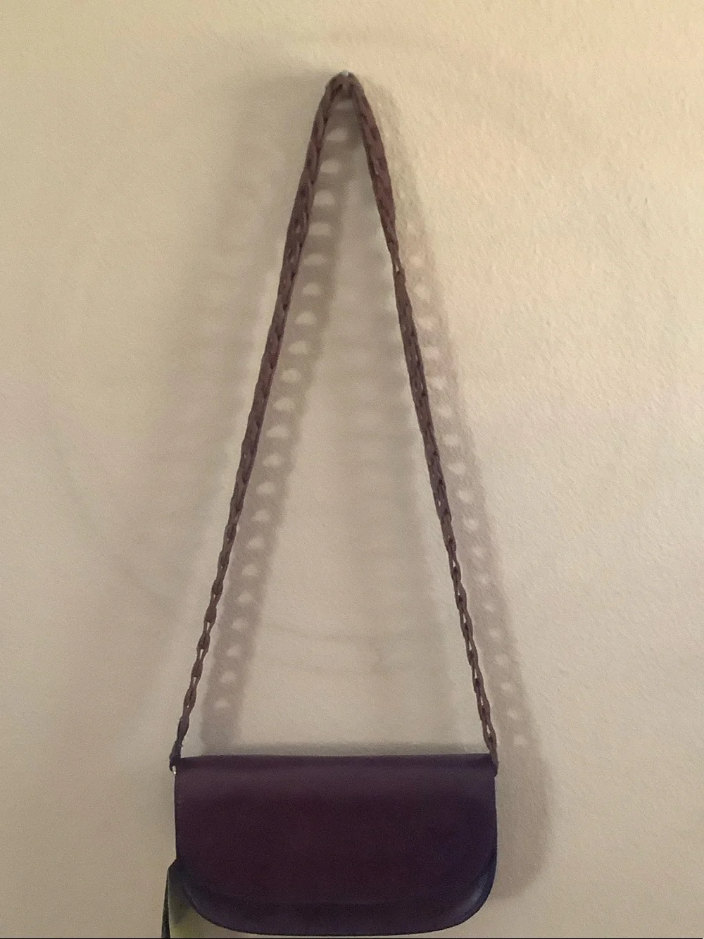 Patricia Nash Dark Brown Leather Braided-Strap Crossbody - Picture 4 of 5